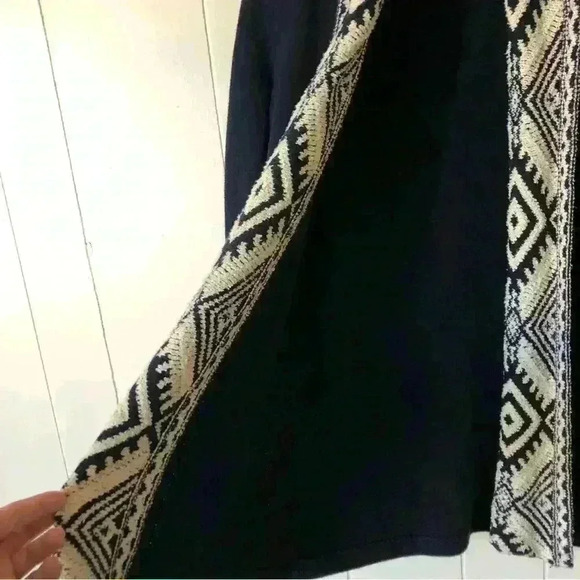Lauren Ralph Lauren Open Front Navy Aztec Cotton Blend Cardigan Size PXS - Picture 4 of 10